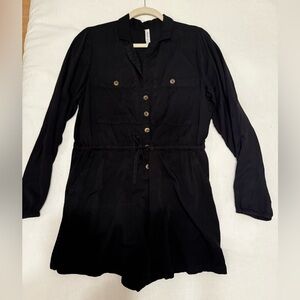 RVCA desert daze romper black size medium